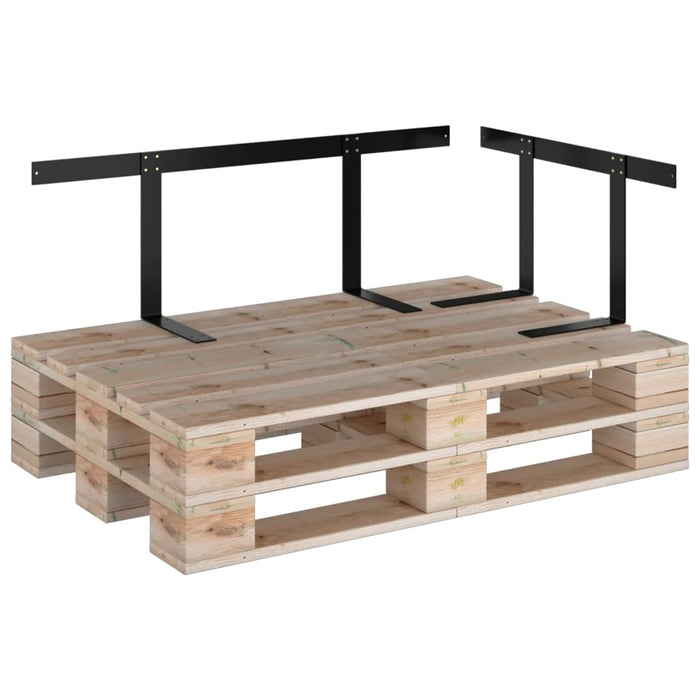 Spătar pentru canapea din paleți, negru, 110 cm, fier - WALTI WALTI