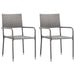 Set mobilier de grădină, gri, 3 piese, antracit, poli ratan - WALTI WALTI