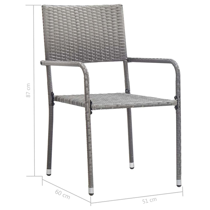 Set mobilier grădină, 3 piese, poliratan și lemn masiv acacia WALTI
