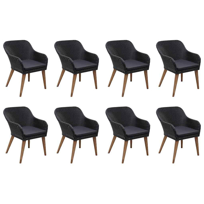 Set mobilier de grădină, 9 piese, poliratan WALTI