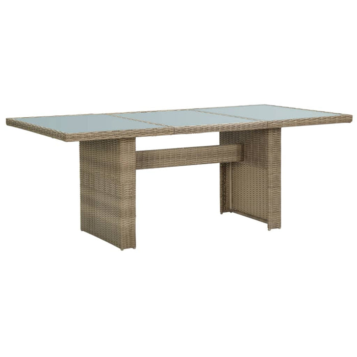 Set mobilier de grădină, 9 piese, poliratan WALTI