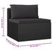 Set mobilier de grădină cu perne, 9 piese, negru, poliratan - WALTI WALTI