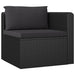 Set mobilier de grădină cu perne, 7 piese, negru, poliratan - WALTI WALTI