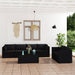 Set mobilier de grădină cu perne, 7 piese, negru, poliratan - WALTI WALTI