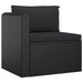 Set mobilier de grădină cu perne, 9 piese, negru, poliratan - WALTI WALTI