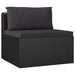 Set mobilier de grădină cu perne, 9 piese, negru, poliratan - WALTI WALTI