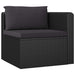 Set mobilier de grădină cu perne, 9 piese, negru, poliratan - WALTI WALTI