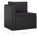 Set mobilier de grădină cu perne, 9 piese, negru, poliratan - WALTI WALTI