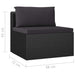 Set mobilier de grădină cu perne, 9 piese, negru, poliratan - WALTI WALTI