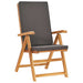 Set mobilier de grădină cu perne gri, 5 piese, lemn masiv tec - WALTI WALTI
