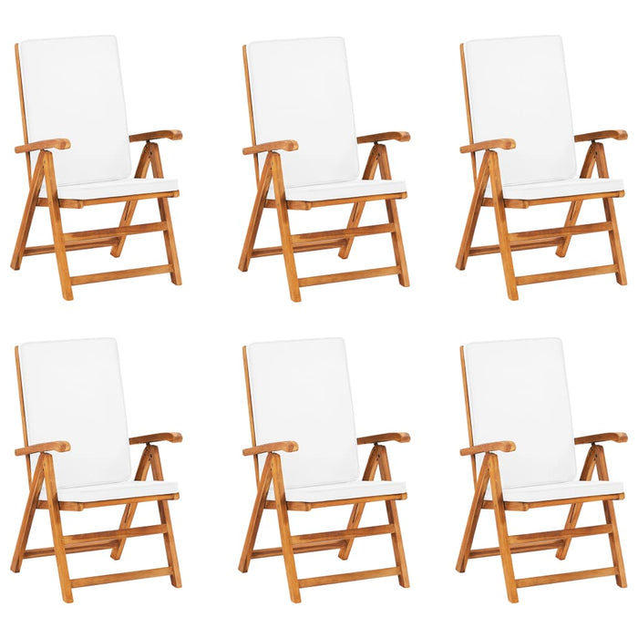 Set mobilier de grădină cu perne, 7 piese, lemn masiv de tec WALTI