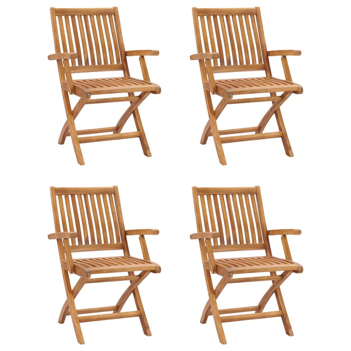 Set de masă pentru grădină, 5 piese, lemn masiv de tec WALTI