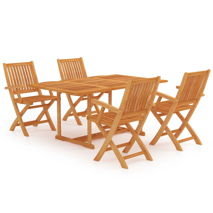 Set mobilier de grădină, 5 piese, lemn masiv de tec WALTI
