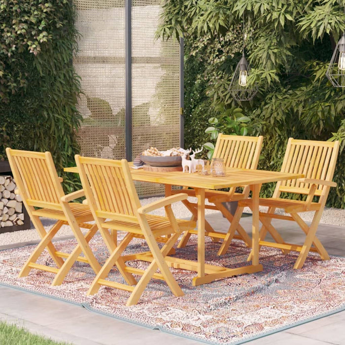 Set mobilier de grădină, 5 piese, lemn masiv de tec WALTI
