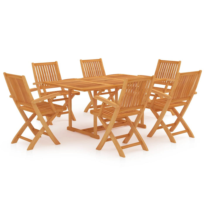 Set mobilier grădină, 7 piese, lemn masiv de tec WALTI