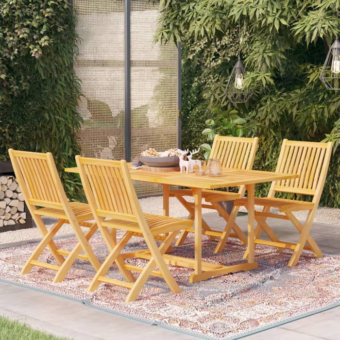 Set mobilier de grădină, 5 piese, lemn masiv de tec WALTI