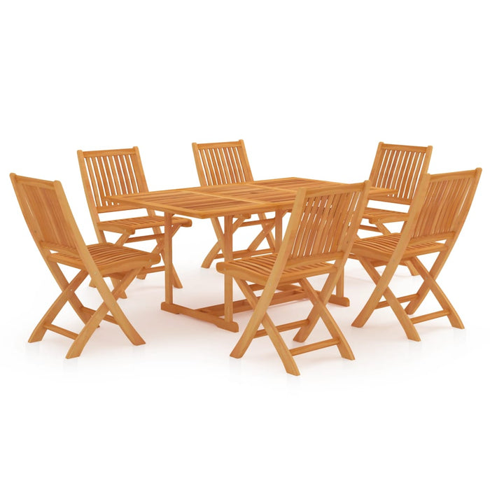 Set mobilier grădină, 7 piese, lemn masiv de tec WALTI