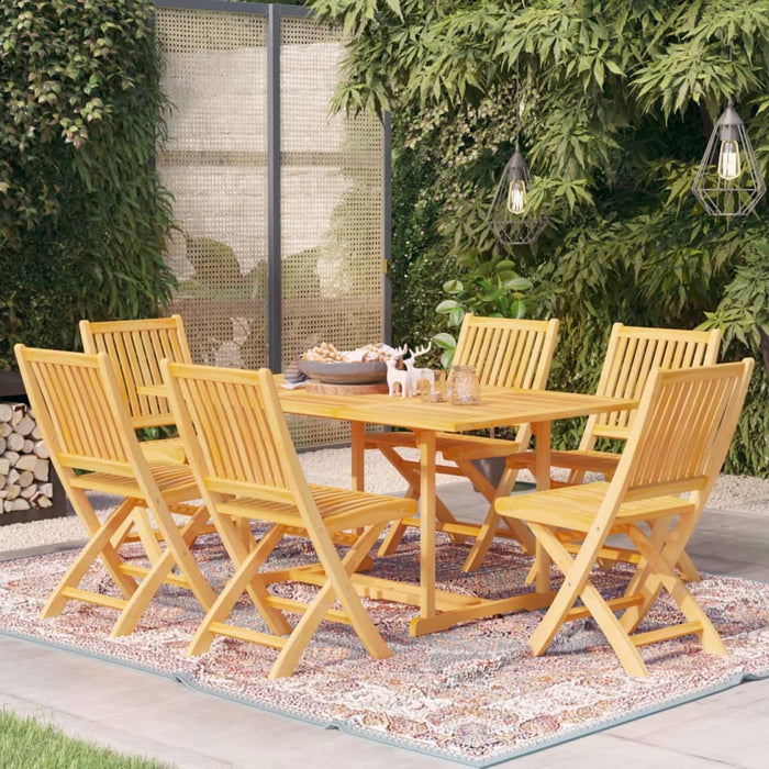 Set mobilier grădină, 7 piese, lemn masiv de tec WALTI