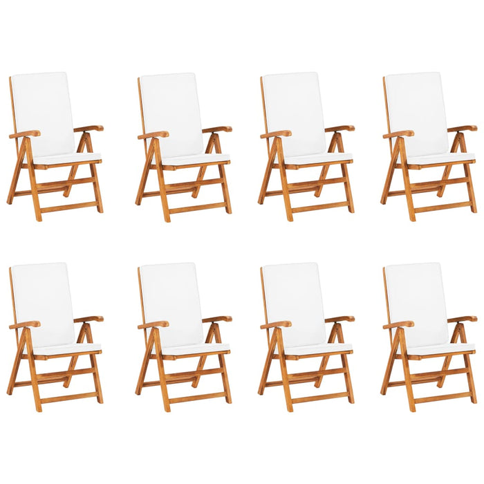 Set mobilier de grădină cu perne, 9 piese, lemn masiv tec - WALTI WALTI