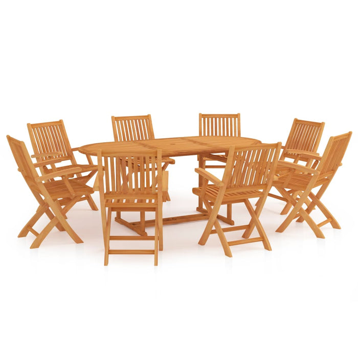 Set mobilier de grădină, 9 piese, lemn masiv de tec WALTI