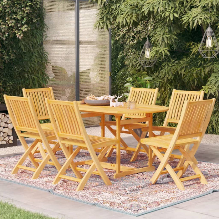 Set mobilier de grădină, 7 piese, lemn masiv de tec - WALTI WALTI