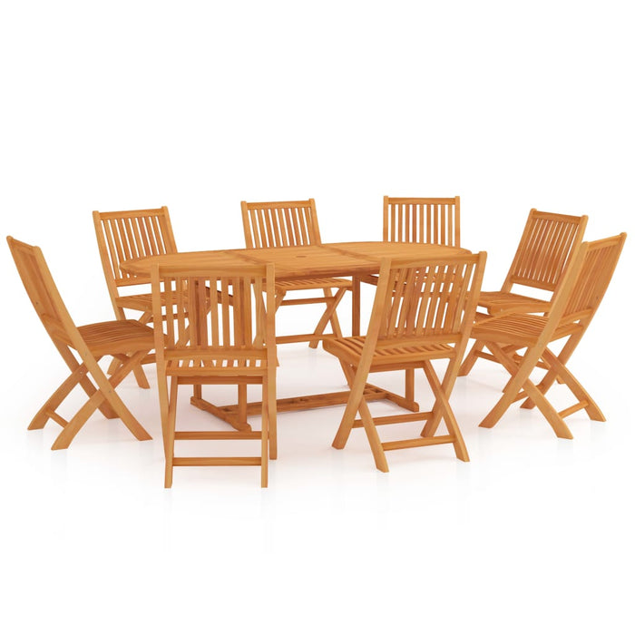 Set mobilier de grădină, 9 piese, lemn masiv de tec - WALTI WALTI