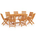 Set mobilier de grădină, 9 piese, lemn masiv de tec - WALTI WALTI