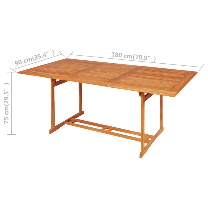 Set mobilier de grădină cu perne, 9 piese, lemn masiv tec WALTI