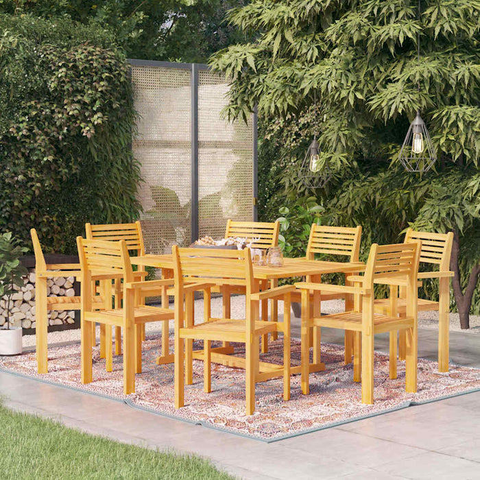 Set mobilier de grădină, 9 piese, lemn masiv de tec WALTI