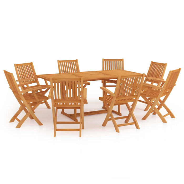 Set mobilier de grădină, 9 piese, lemn masiv de tec WALTI