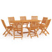 Set mobilier de grădină, 9 piese, lemn masiv de tec - WALTI WALTI