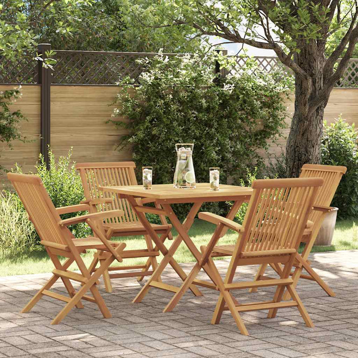 Set mobilier de grădină, 5 piese, lemn masiv de tec - WALTI WALTI