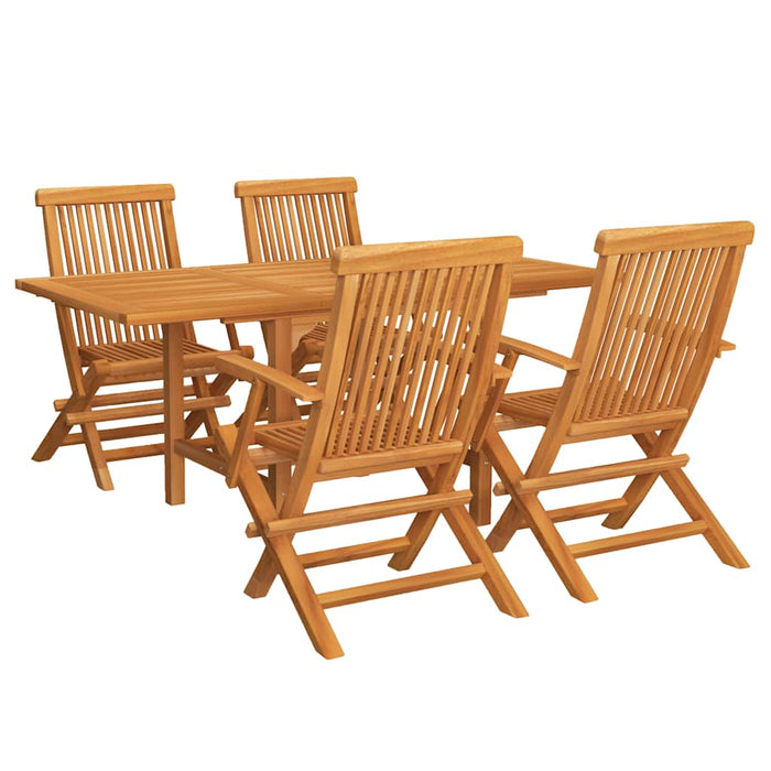 Set mobilier de grădină, 5 piese, lemn masiv de tec WALTI