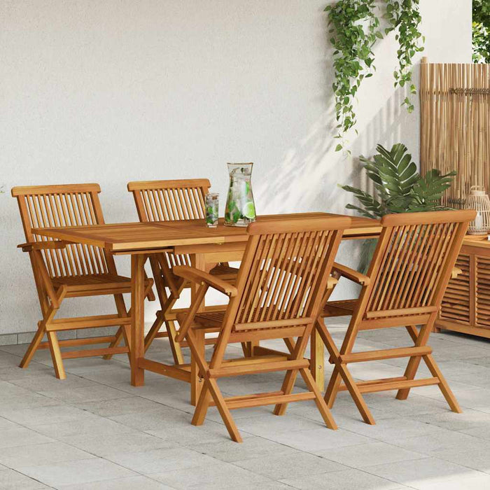 Set mobilier de grădină, 5 piese, lemn masiv de tec WALTI