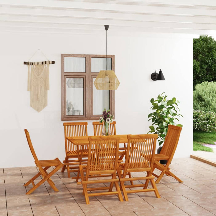 Set mobilier de grădină, 7 piese, lemn masiv de tec - WALTI WALTI