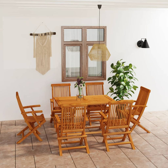 Set mobilier grădină, 7 piese, lemn masiv de tec - WALTI WALTI