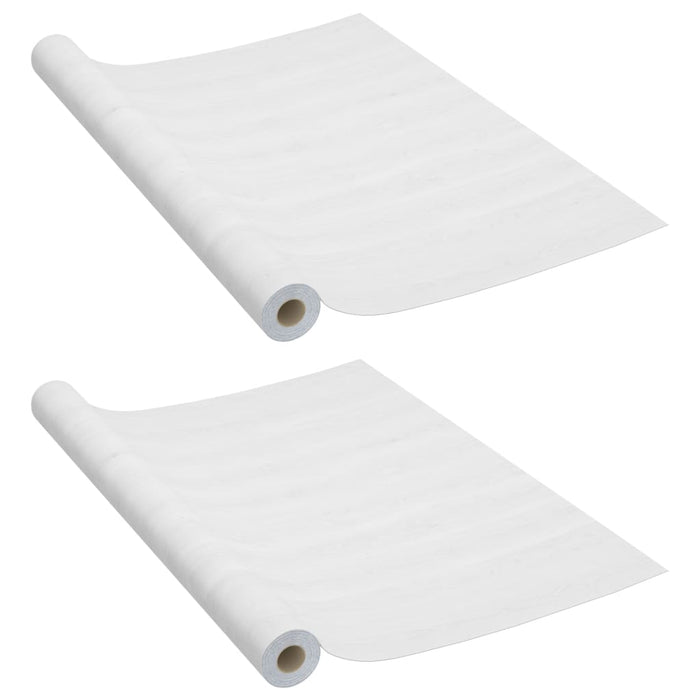 Folii mobilier autoadezive, 2 buc., lemn alb, 500 x 90 cm, PVC - WALTI WALTI