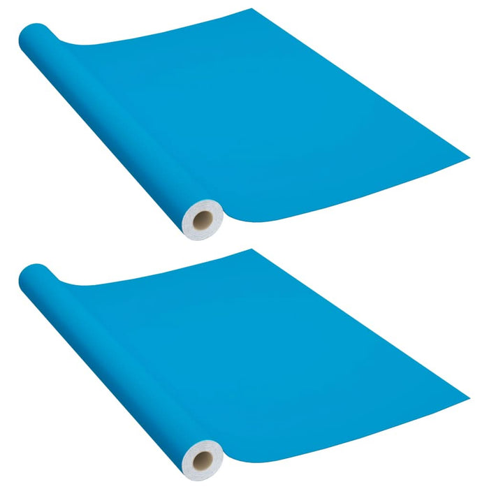 Folii de mobilier autoadezive, 2 buc., azuriu, 500 x 90 cm, PVC - WALTI WALTI