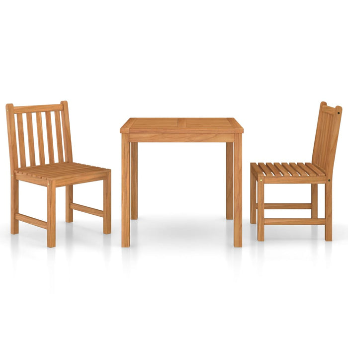 Set de mobilier de grădină cu 3 piese, 80x80 cm, lemn masiv de tec WALTI