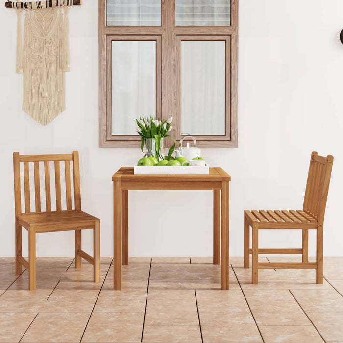 Set de mobilier de grădină cu 3 piese, 80x80 cm, lemn masiv de tec WALTI