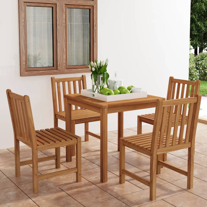 Set de mobilier de grădină cu 5 piese, 80x80 cm, lemn masiv de tec WALTI