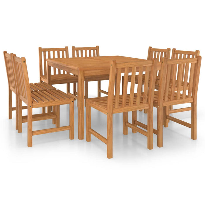 Set de mobilier de grădină cu 9 piese, 120x120 cm, lemn masiv de tec WALTI