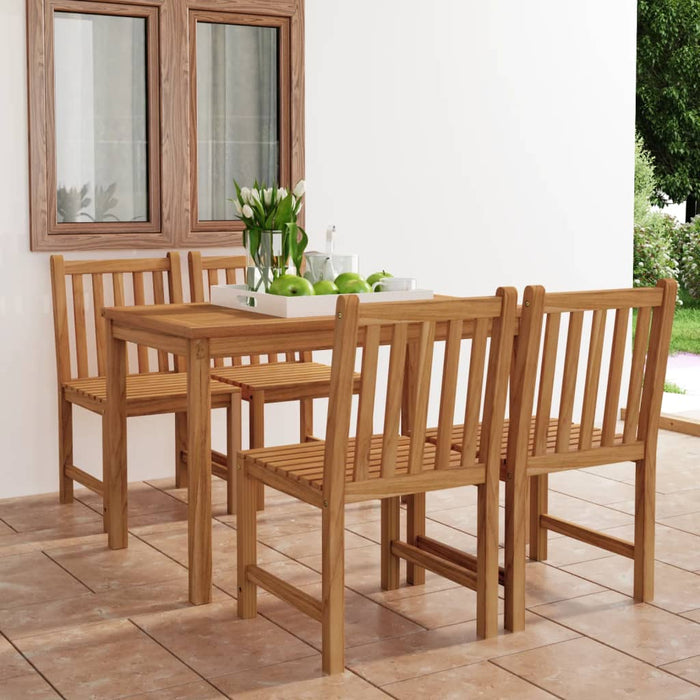 Set de mobilier de grădină cu 5 piese, 120x70 cm, lemn masiv de tec WALTI