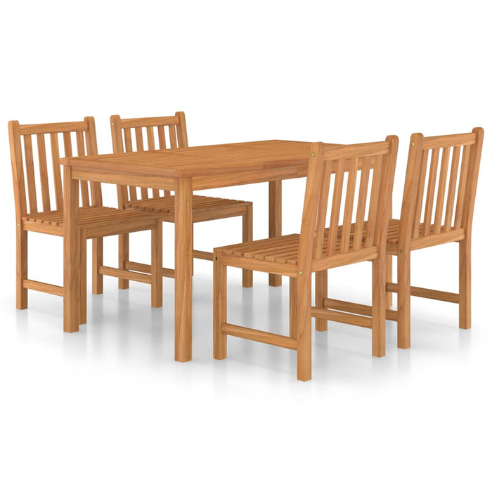 Set de mobilier de grădină cu 5 piese, 140x80 cm, lemn masiv de tec - WALTI WALTI
