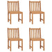 Set de mobilier de grădină cu 5 piese, 140x80 cm, lemn masiv de tec - WALTI WALTI