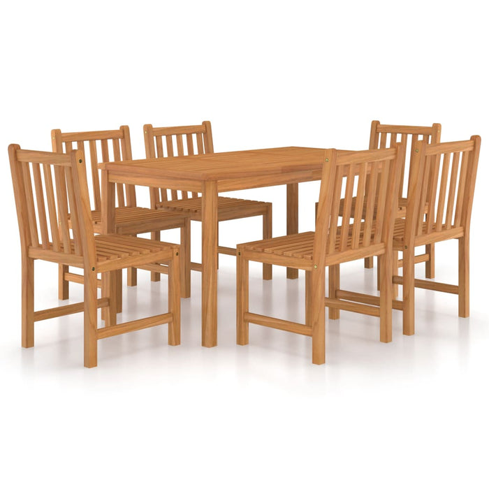 Set de mobilier de grădină cu 7 piese, 140x80 cm, lemn masiv de tec - WALTI WALTI