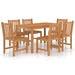 Set de mobilier de grădină cu 7 piese, 140x80 cm, lemn masiv de tec - WALTI WALTI