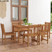 Set de mobilier de grădină cu 7 piese, 140x80 cm, lemn masiv de tec - WALTI WALTI