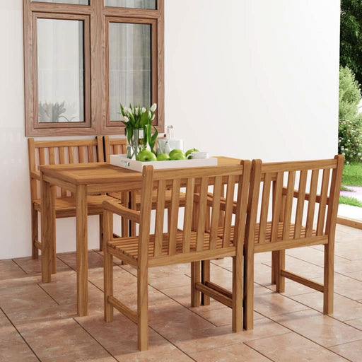 Set mobilier grădină,5 piese,lemn masiv de tec - WALTI WALTI