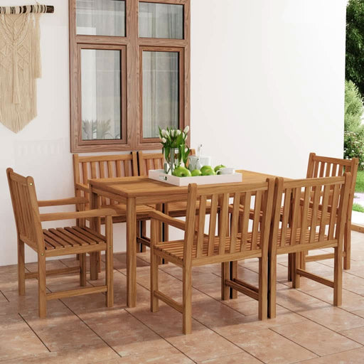 Set mobilier grădină,7 piese,lemn masiv de tec - WALTI WALTI